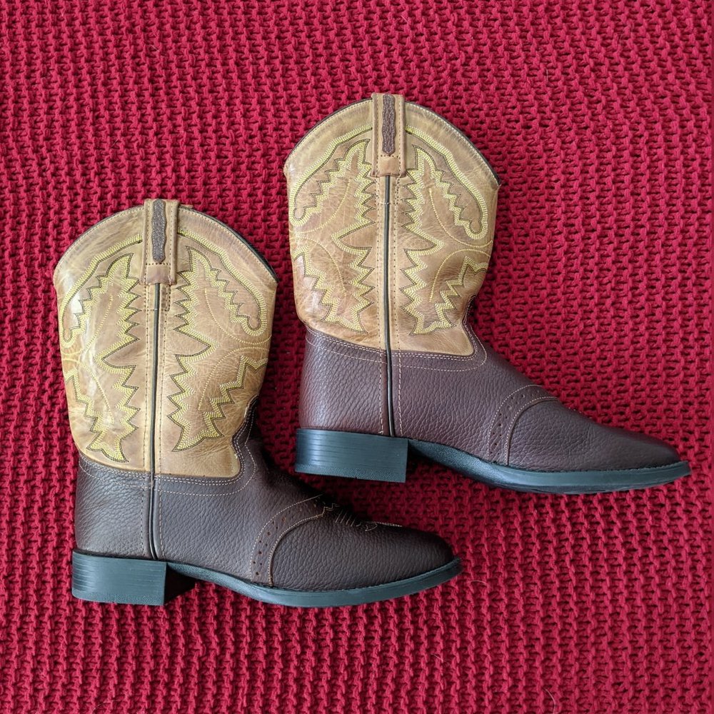 Old West Boys Cowboy Boots Size 4